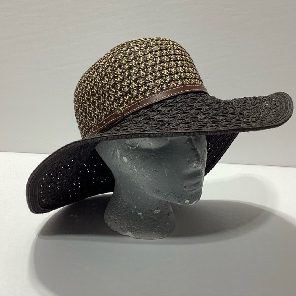 San Diego Hat Company Womens Summer Floppy Brim Chocolate Hat Paper Weave
